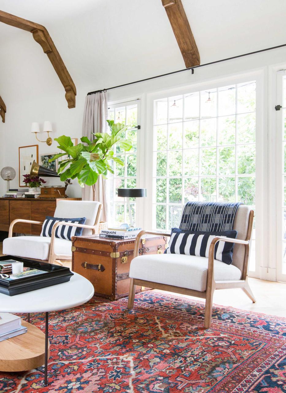 Emily Henderson Modern English Cottage Tudor Living Room Reveal11